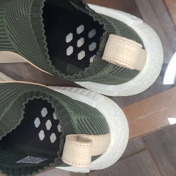 Adidas NMD CS2 pullon sock sneaker shoes size 9 men's army olive green - Picture 10 of 13